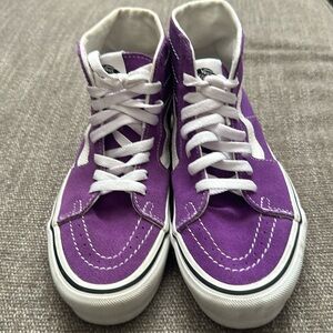 Purple vans high top size 7 women